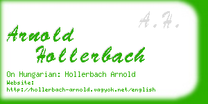 arnold hollerbach business card